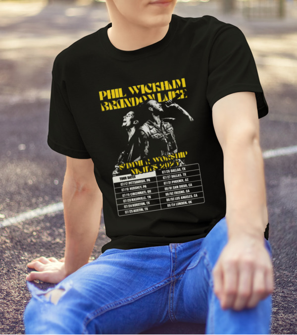 Phil Wickham Brandon Lake Summer Worship Nights 2025 Tour Dates T-Shirt