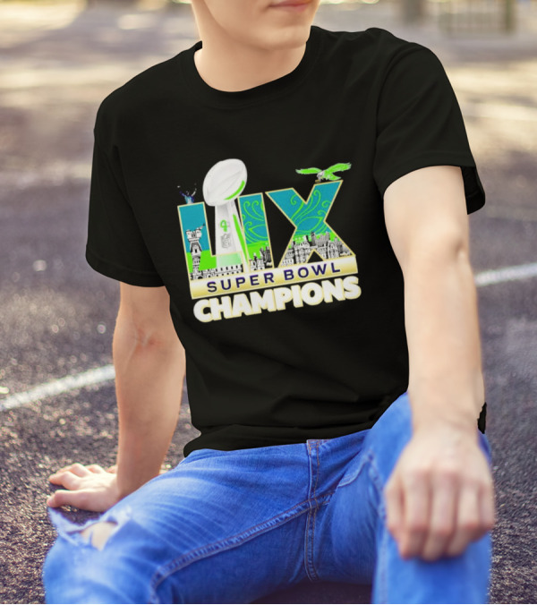 Philadelphia Eagles Super Bowl LIX Champions T-Shirt