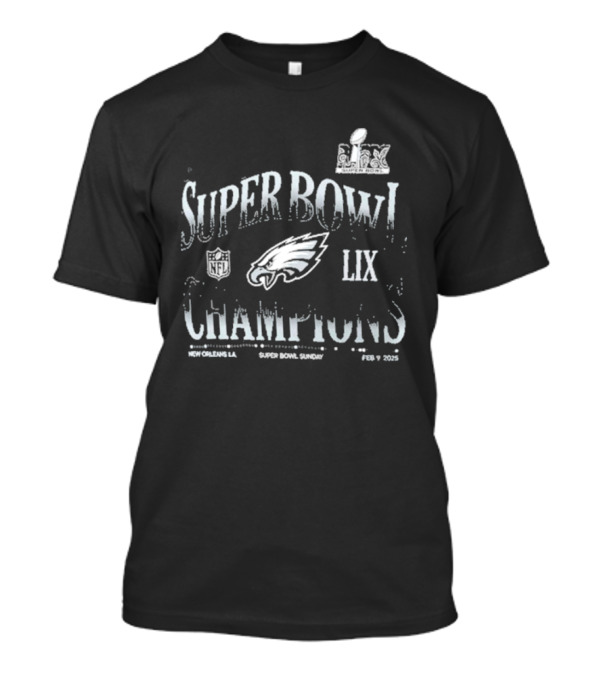 Super Bowl LIX Champions Philadelphia Eagles Feb 7 2025 Nike 90s Retro T-Shirt