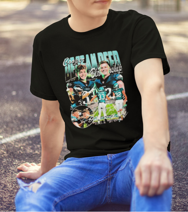 Cooper DeJean Reed Blankenship Philadelphia Eagles NFL Players 32 33 T-Shirt
