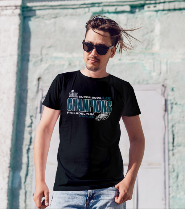 Philadelphia Eagles Super Bowl LIX Champions Fanatics Under The Lights Big & Tall T-Shirt