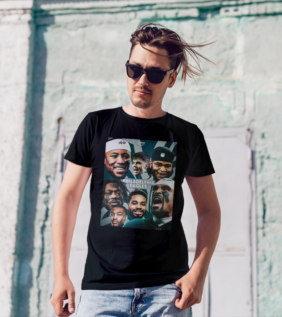 Philadelphia Eagles Fly Eagles Fly Super Bowl LIX Reign Supreme Sunday Faces T-Shirt