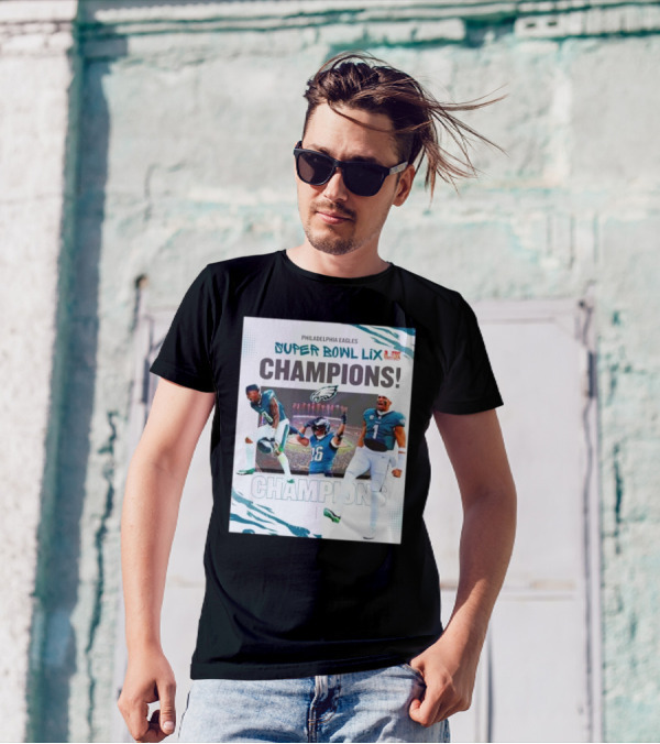 Philadelphia Eagles Super Bowl LIX Champions Celebration T-Shirt