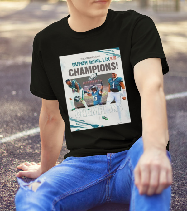 Philadelphia Eagles Super Bowl LIX Champions Celebration T-Shirt