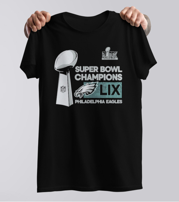 Philadelphia Eagles Super Bowl LIX Champions Trophy Collection T-Shirt