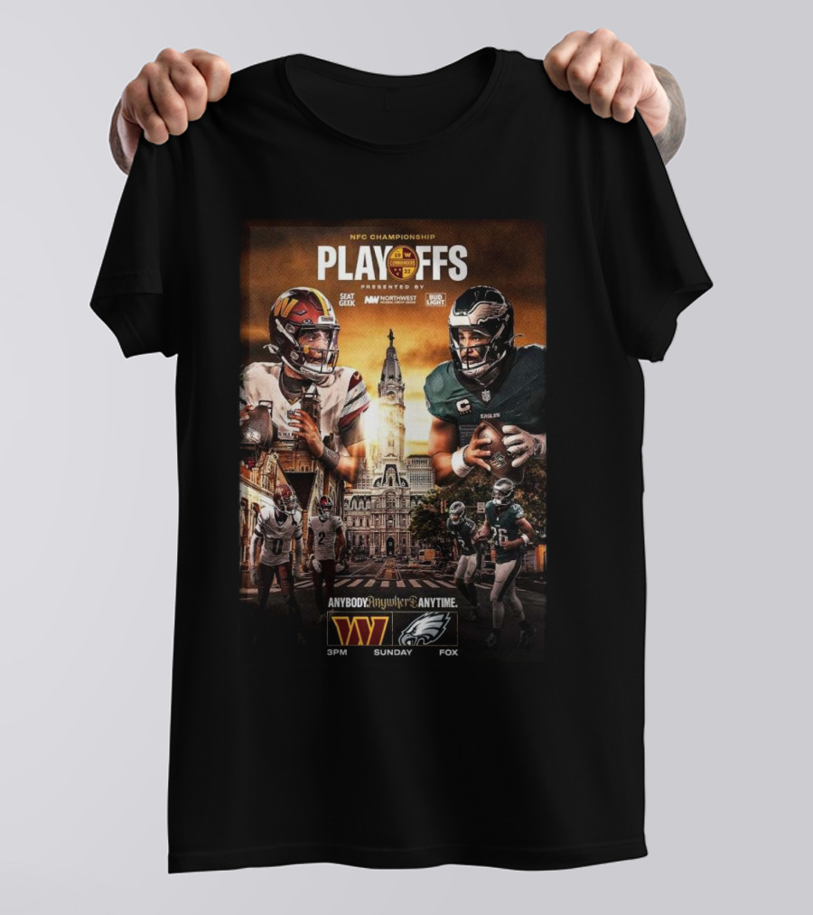 NFC Championship Playoffs Philadelphia Eagles Vs Washington Commanders Sunday 3PM Fox T-Shirt