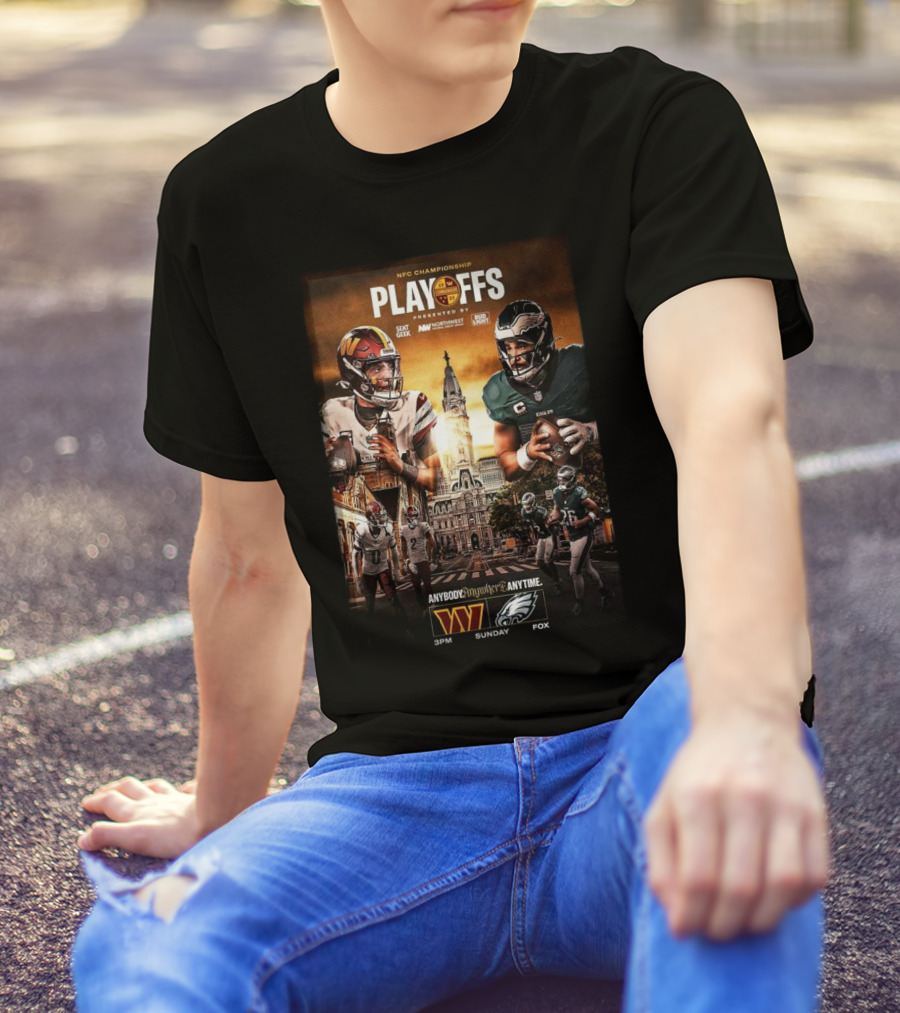 NFC Championship Playoffs Philadelphia Eagles Vs Washington Commanders Sunday 3PM Fox T-Shirt