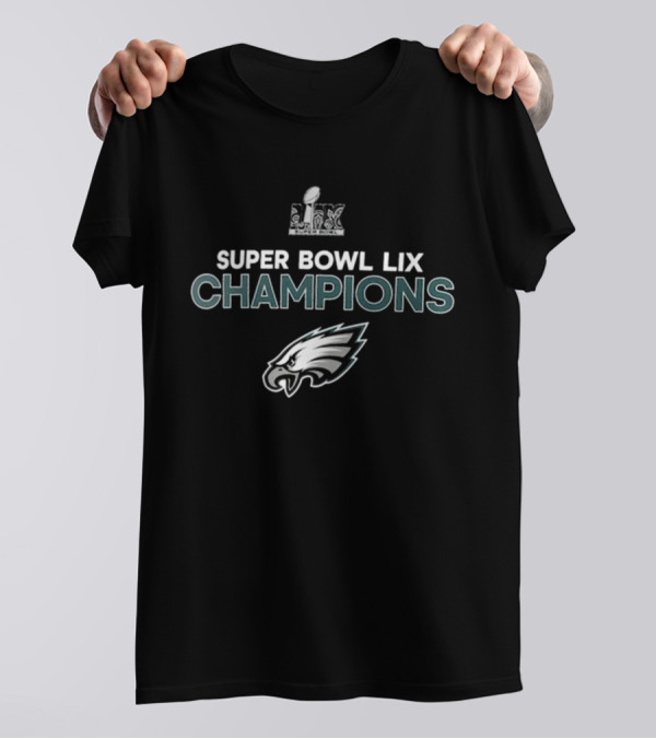 Philadelphia Eagles Super Bowl LIX Champions Victory Emblem T-Shirt