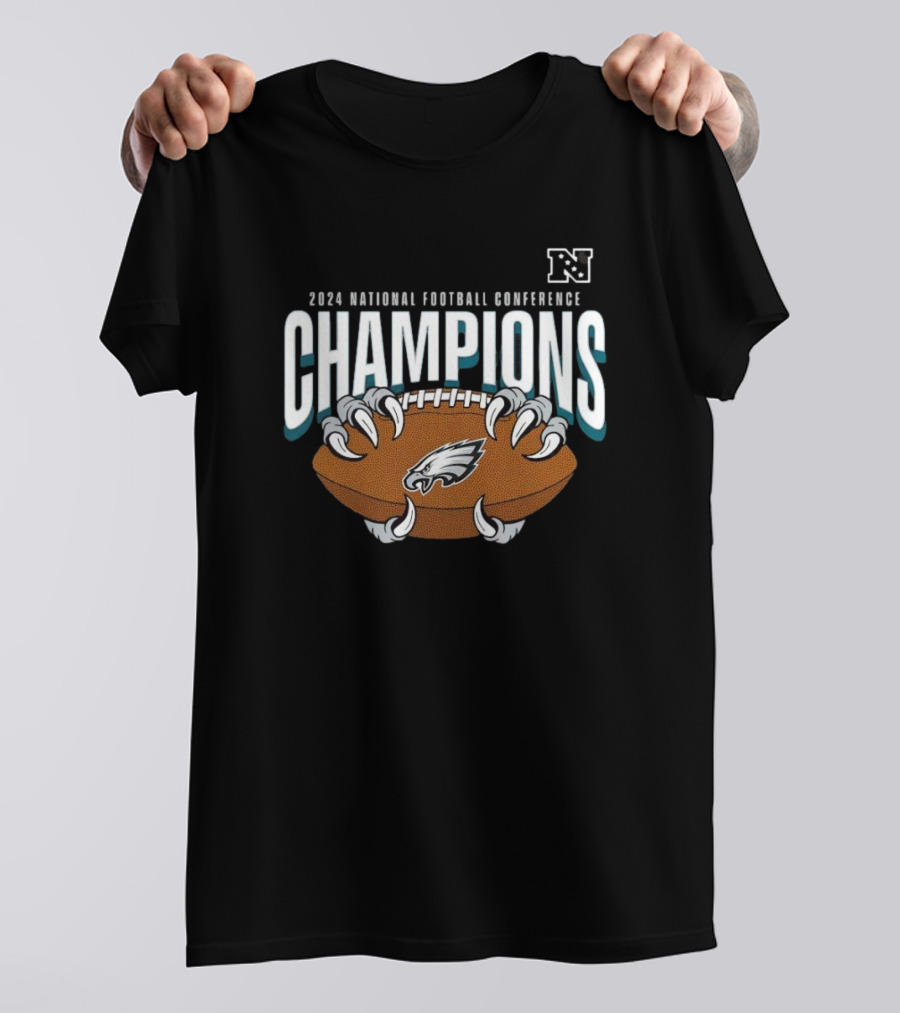 2024 National Football Conference Champions Philadelphia Eagles Football Claw T-Shirt