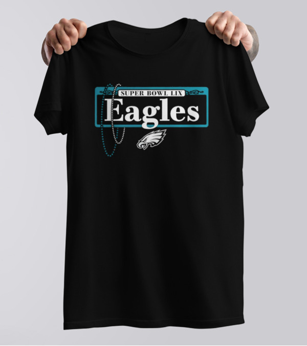 Eagles Super Bowl LIX Victory Street Sign With Football Logo T-Shirt