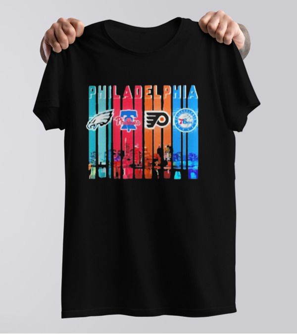 Philadelphia Eagles Phillies Flyers 76ers Sports 2025 T-Shirt