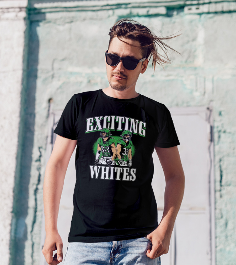 Exciting Whites Philly 2025 Football Players In Green Jerseys T-Shirt