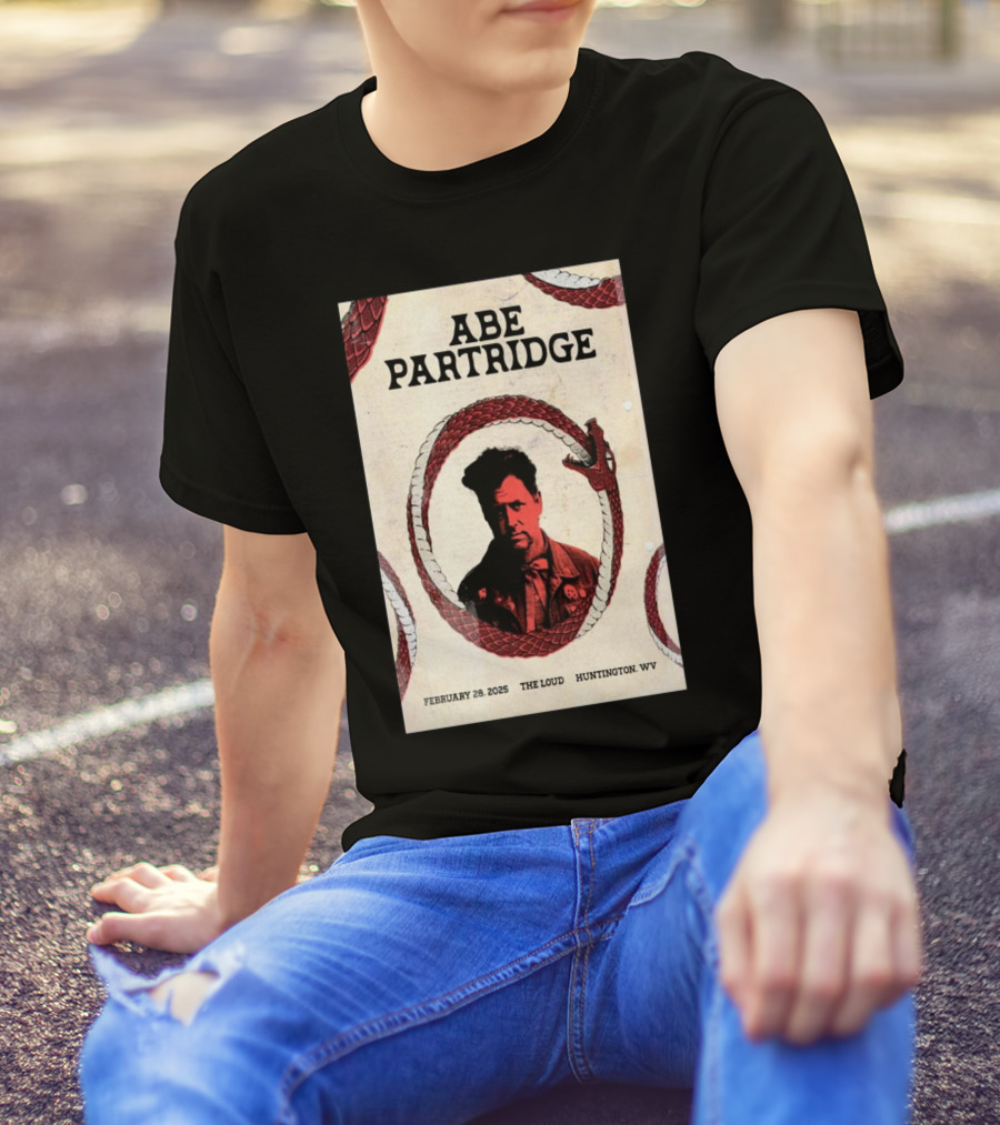 Abe Partridge February 28 2025 The Loud Huntington WV Serpent Design T-Shirt