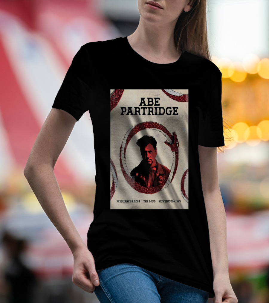 Abe Partridge February 28 2025 The Loud Huntington WV Serpent Design T-Shirt