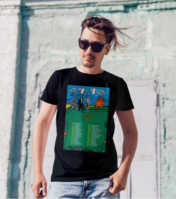 Almost Monday The Dive Tour USA 2025 Salt Lake City To Los Angeles T-Shirt