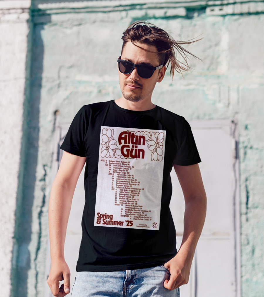 Altın Gün Spring And Summer Tour 2025 April 11 Budapest Ritmo Budapest HU 19 Roadburn Festival Tilburg NL T-Shirt
