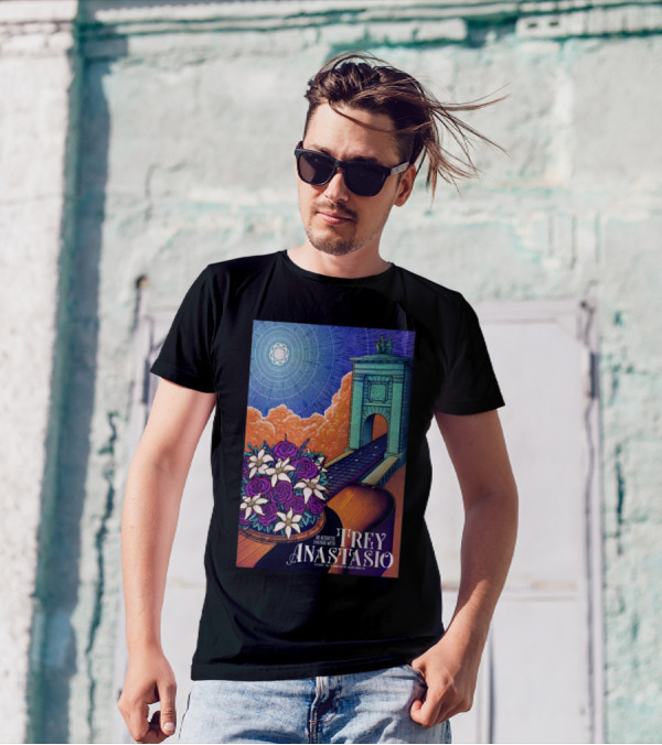 An Acoustic Evening With Trey Anastasio Mar 11 2025 F.M. Kirby Center Wilkes-Barre PA Tour Vintage Style With Guitar And Bouquet T-Shirt