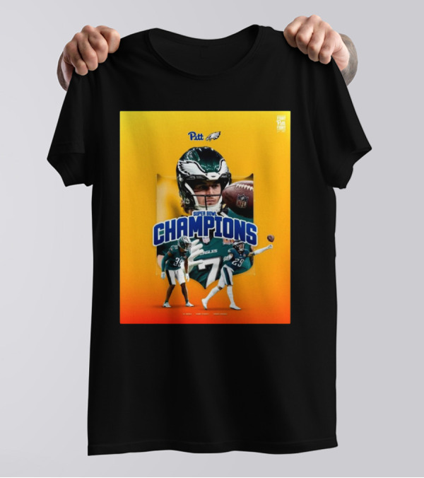 Pitt Panthers Football Kenny Pickett A.J. Woods Avonte Maddox Eagles Super Bowl Champions T-Shirt