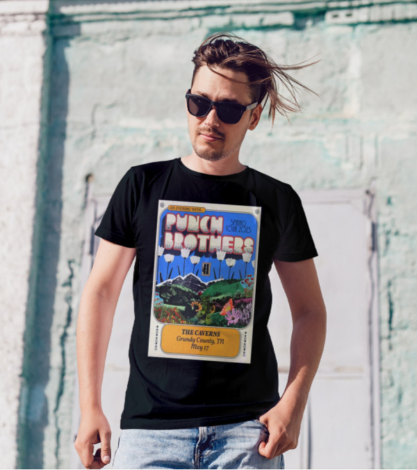 An Evening With Punch Brothers Spring Tour 2025 May 17 The Caverns Grundy County TN T-Shirt