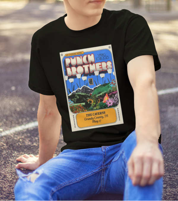 An Evening With Punch Brothers Spring Tour 2025 May 17 The Caverns Grundy County TN T-Shirt