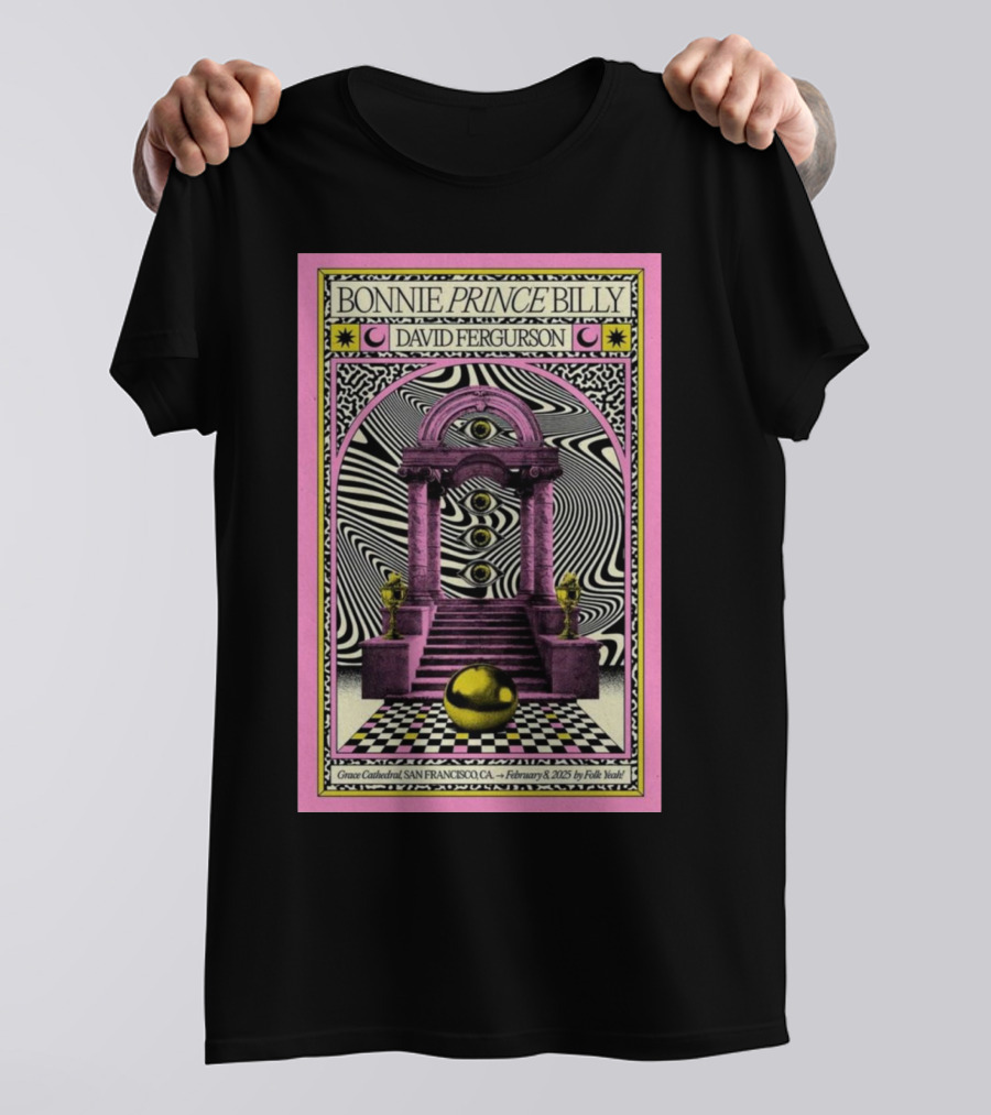 Bonnie Prince Billy David Ferguson Grace Cathedral San Francisco February 8 2025 T-Shirt