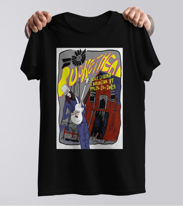 Buckethead Higher Ground South Burlington VT April 24-25 2025 Windmill And Barn T-Shirt
