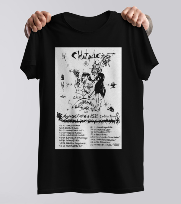 Chat Pile 2025 European Tour Cities Featuring Agriculture And HIRS Collective T-Shirt