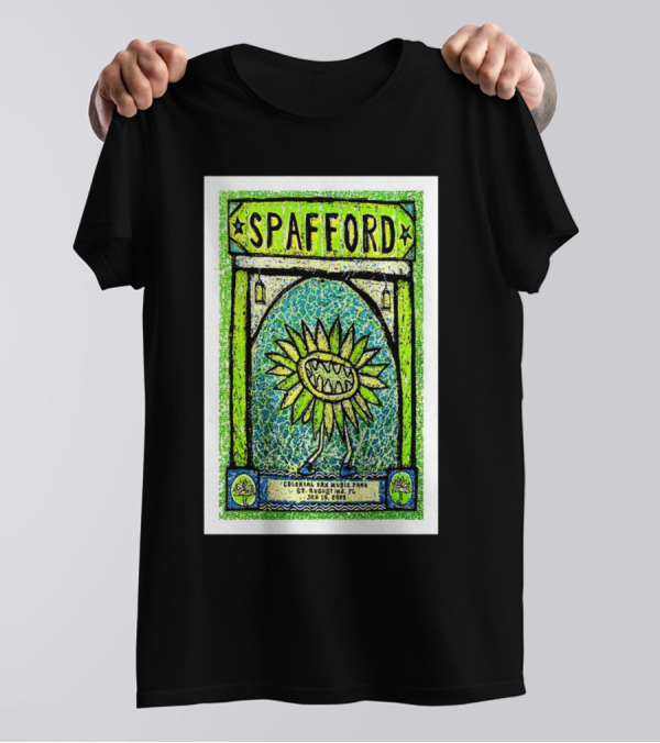 Spafford Colonial Oak Music Park St. Augustine FL January 19 2025 Sunflower Art T-Shirt