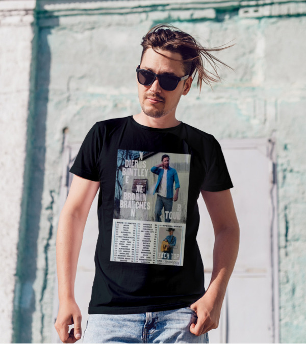 Dierks Bentley Broken Branches 2025 Tour Austin Dallas Tulsa Zach Top Special Guest 5.29 5.30 5.31 T-Shirt