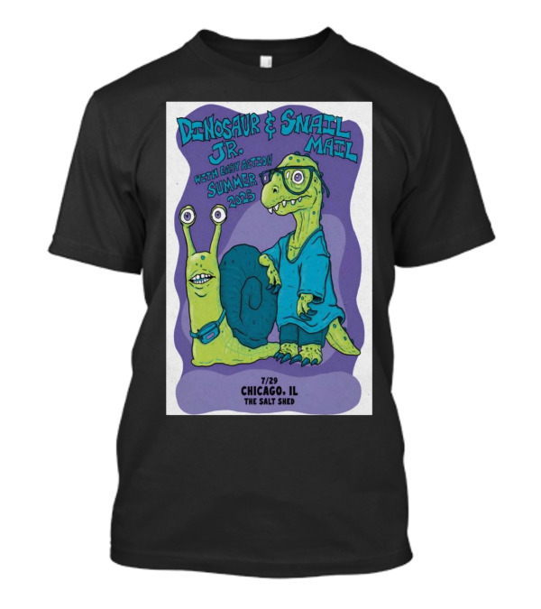 Dinosaur Jr. Snail Mail With Easy Action Summer 2025 Chicago IL 7/29 The Salt Shed T-Shirt