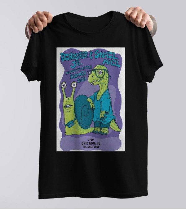 Dinosaur Jr. Snail Mail With Easy Action Summer 2025 Chicago IL 7/29 The Salt Shed T-Shirt