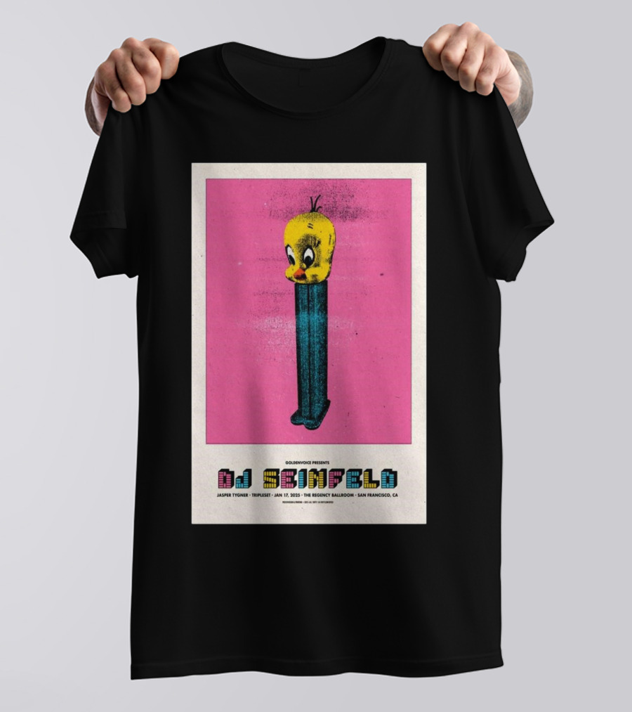 Goldenvoice Presents DJ Seinfeld Regency Ballroom San Francisco January 17 2025 Jasper Tygner Tripleset Pez Dispenser Graphic T-Shirt