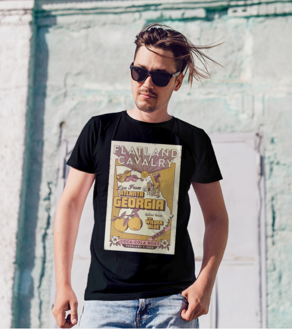 Flatland Cavalry Live February 7 2025 Coca-Cola Roxy Atlanta Georgia The Wilder Blue Special Guests T-Shirt