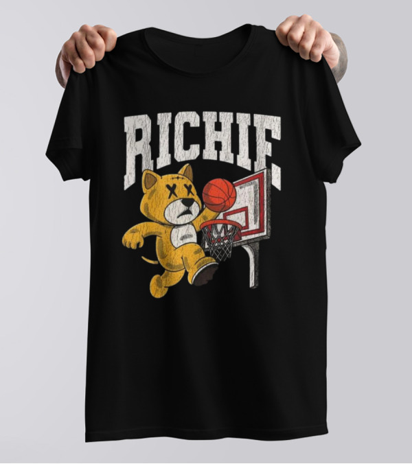 Richie Basketball Bear Dunk Playoff T-Shirt