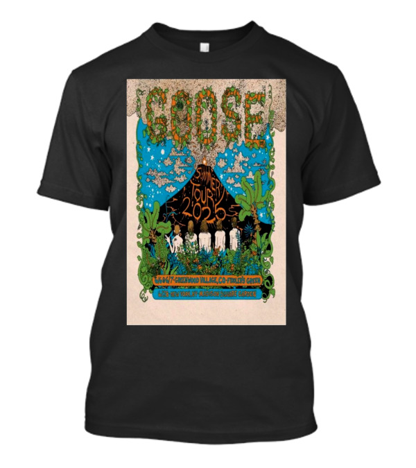 Goose Summer Tour 2025 Fiddler’s Green Amphitheatre Madison Square Garden Psychedelic T-Shirt