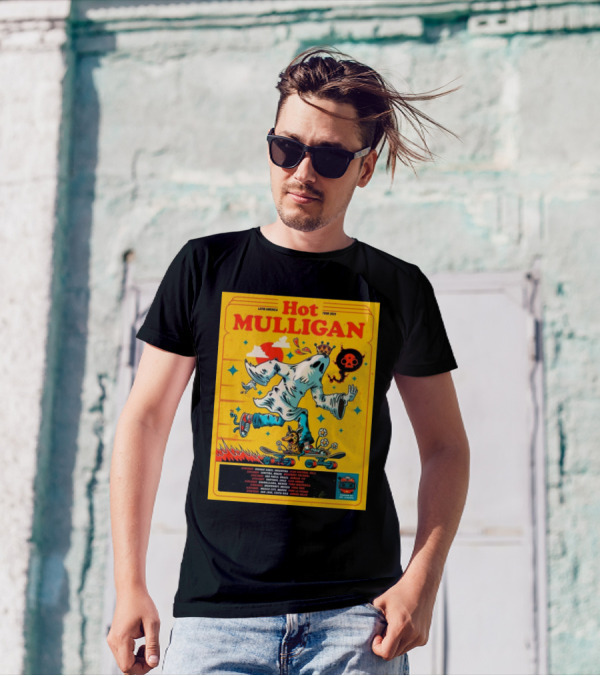 Hot Mulligan 2025 Latin American Tour Buenos Aires Club Cultural Bula Ghost Skateboarding Illustration T-Shirt