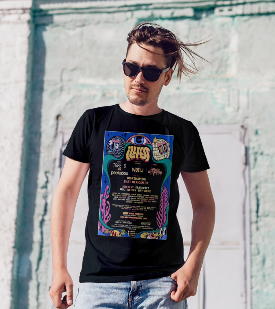ILLfest Austin TX May 31-June 1 2025 Bigxthaplug That Mexican OT Concert Wooli Liquid Stranger T-Shirt