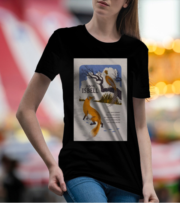 Jason Isbell Feb 2 Berlin Feb 4 Cologne Feb 6 Amsterdam Feb 10 London Feb 12 Dublin Fox And Pheasant Tree Scene T-Shirt