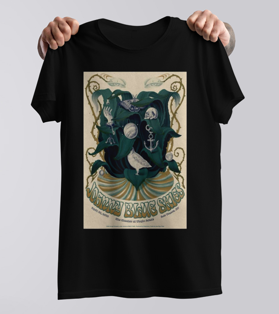 Johnny Blue Skies The Theater At Virgin Hotels Las Vegas April 27 2025 Art With Surreal Imagery T-Shirt