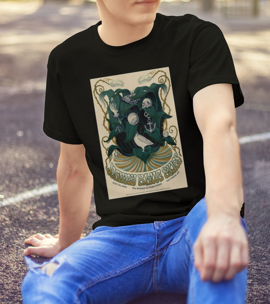 Johnny Blue Skies The Theater At Virgin Hotels Las Vegas April 27 2025 Art With Surreal Imagery T-Shirt