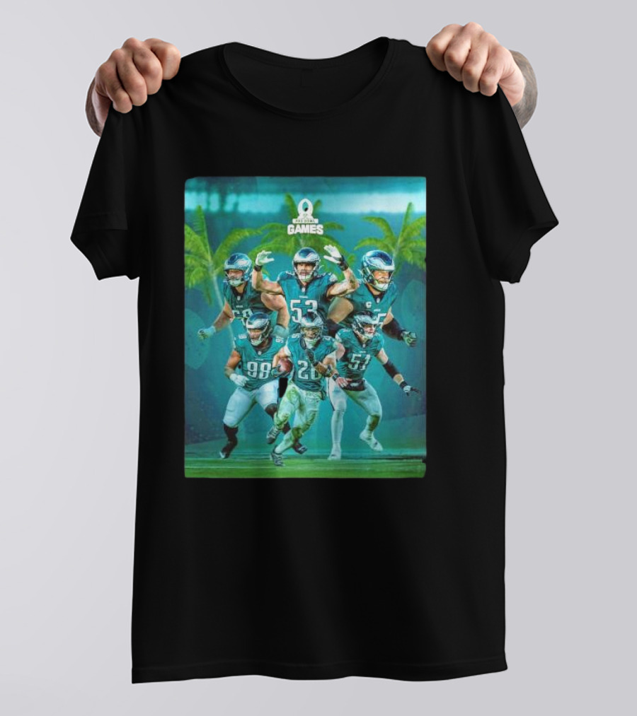 Pro Bowl Games Philadelphia Eagles Six Players T-Shirt