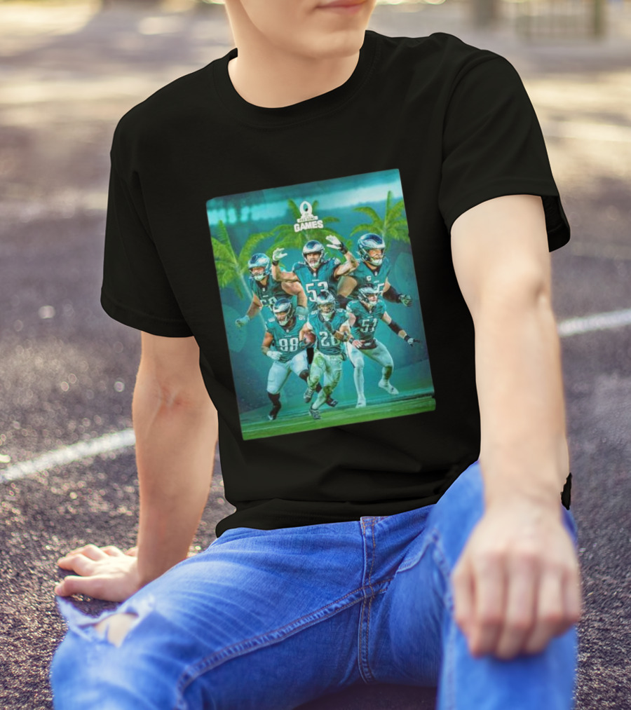 Pro Bowl Games Philadelphia Eagles Six Players T-Shirt