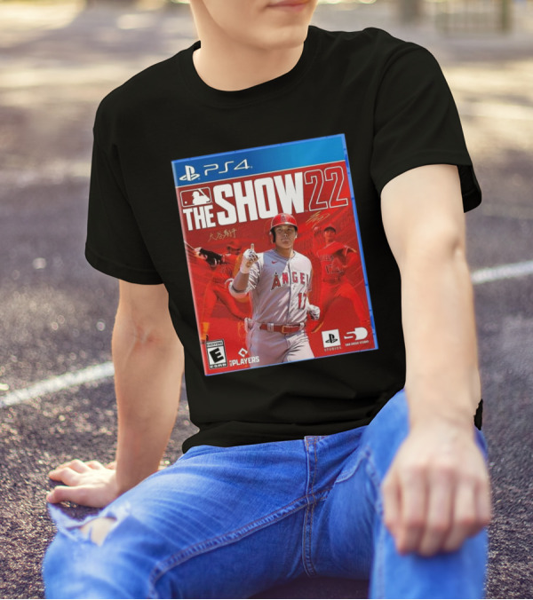 PS4 MLB The Show 22 Shohei Ohtani Los Angeles Angels Ohtani Signature T-Shirt