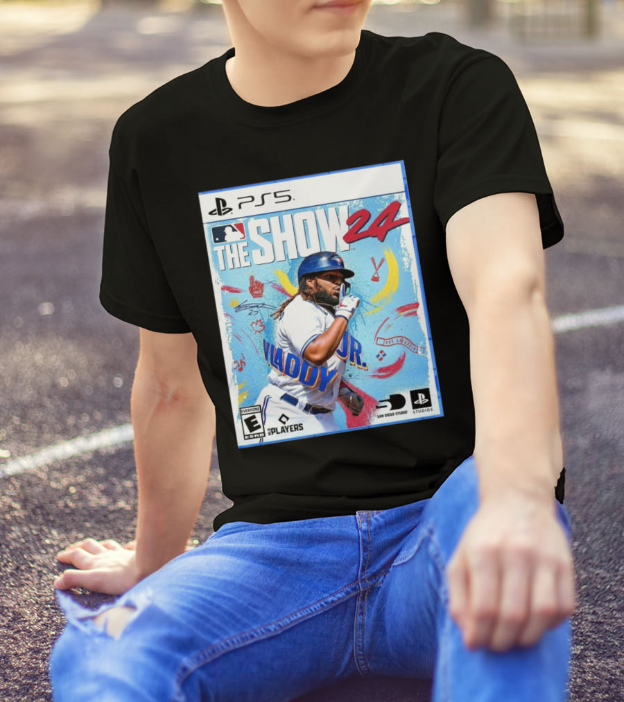 PS5 MLB The Show 24 Vladimir Guerrero Jr Toronto Blue Jays Signature T-Shirt