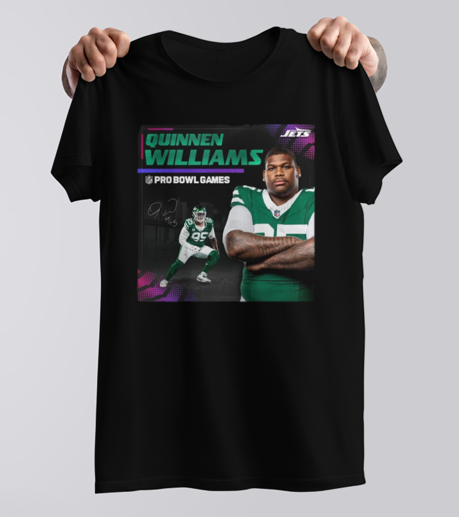 Quinnen Williams Pro Bowl Games 2025 New York Jets NFL Signature T-Shirt