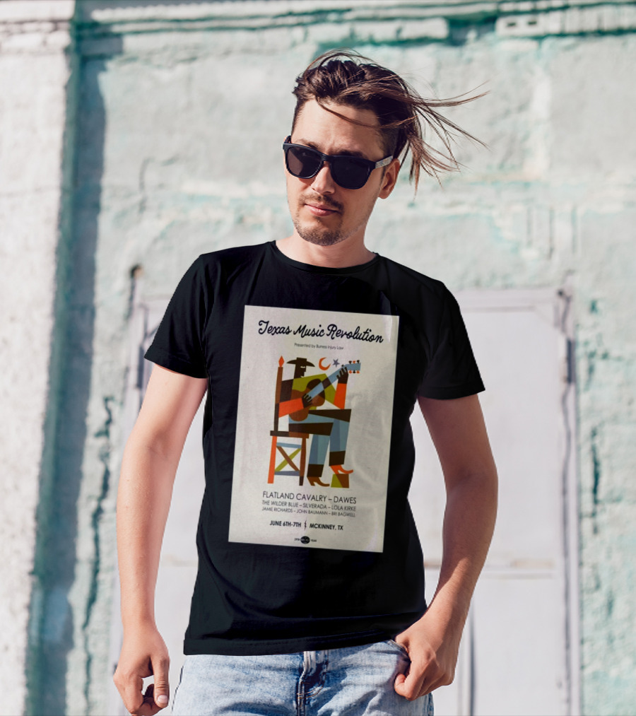 Texas Music Revolution June 6-7 2025 Flatland Cavalry Dawes The Wilder Blue Silverada Lola Kirke McKinney TX T-Shirt
