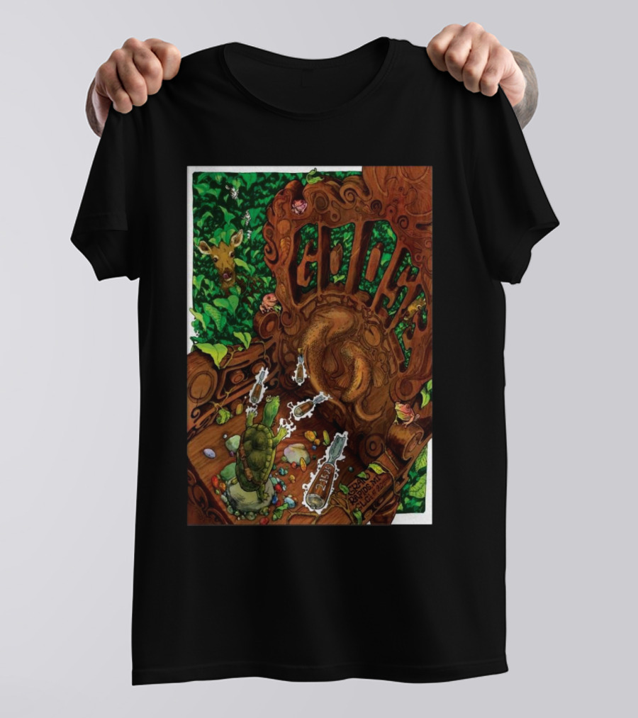 Goose Tour February 15 2025 Grand Rapids MI GLC Live At 20 Monroe Colorful Tortoise And Forest Scene T-Shirt