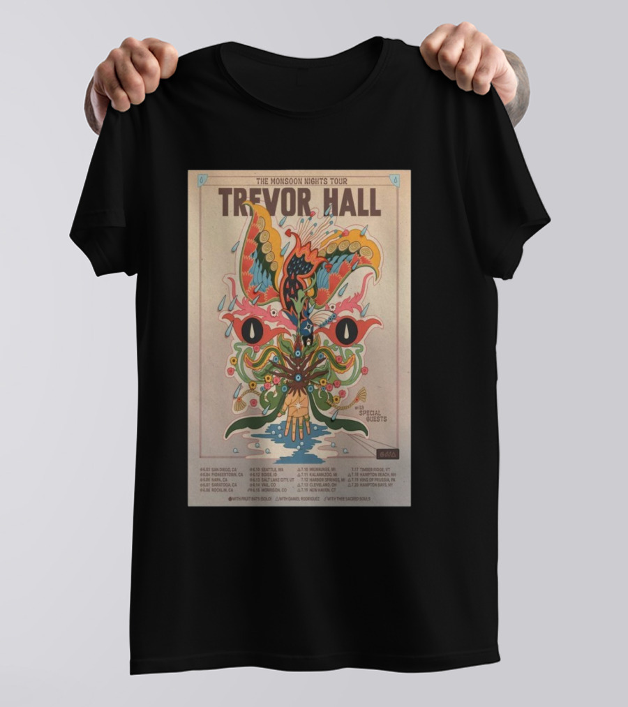 Trevor Hall The Monsoon Nights Tour 2025 With Special Guests And Tour Dates T-Shirt