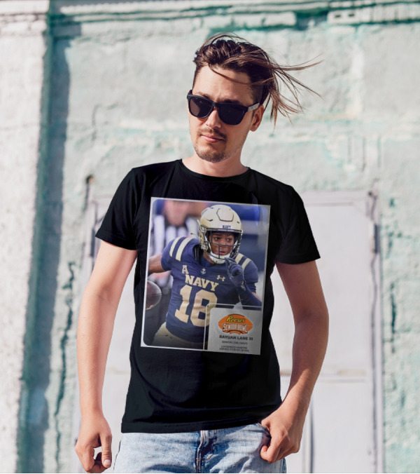Reese's Senior Bowl Rayuan Lane III Navy Football Lockheed Martin Armed Forces Bowl T-Shirt