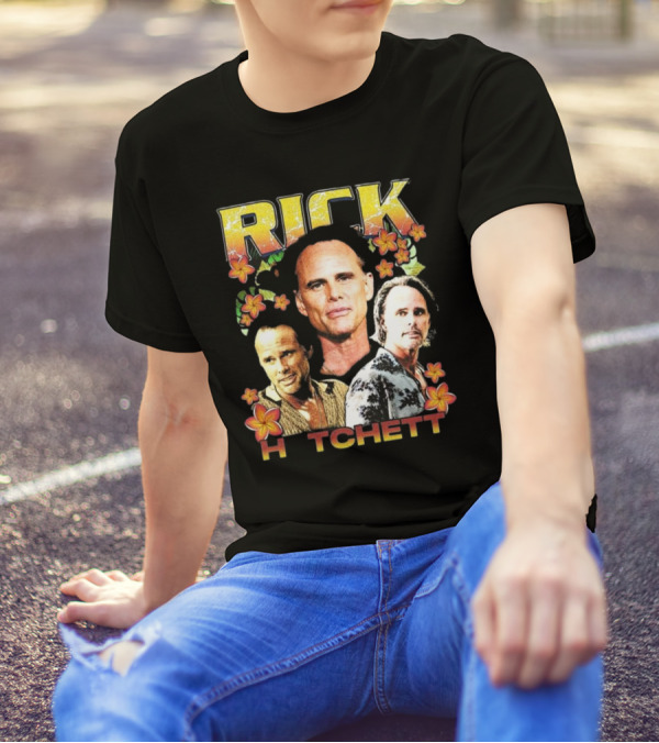 Rick Hatchett Retro Floral Collage Rap Style T-Shirt